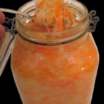 Fermented vegetables in jar