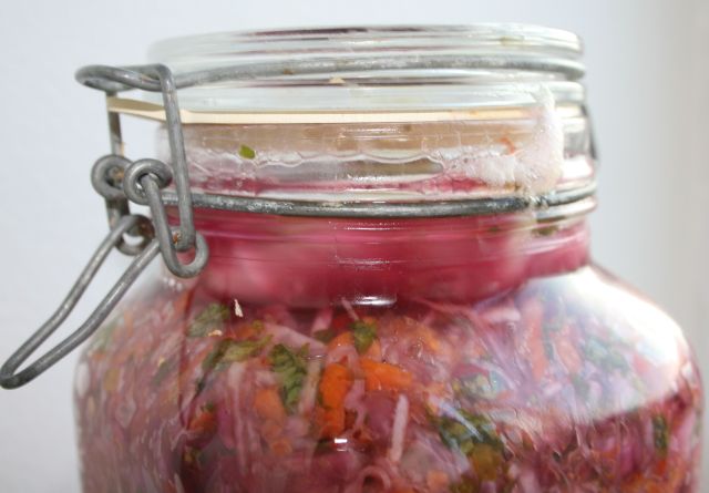 Fermented vegetables at home