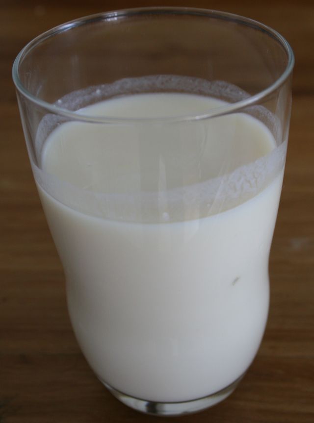 Glass of buttermilk