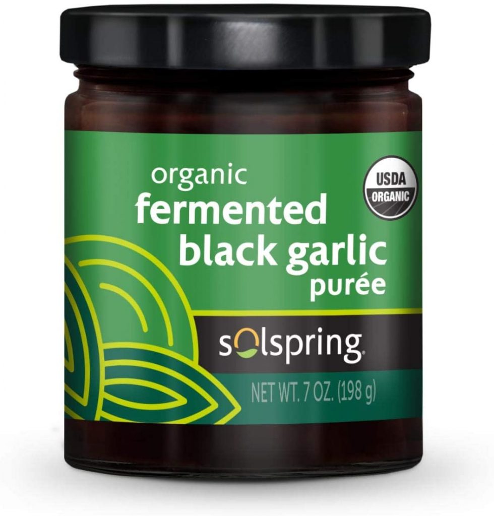 fermented black garlic puree