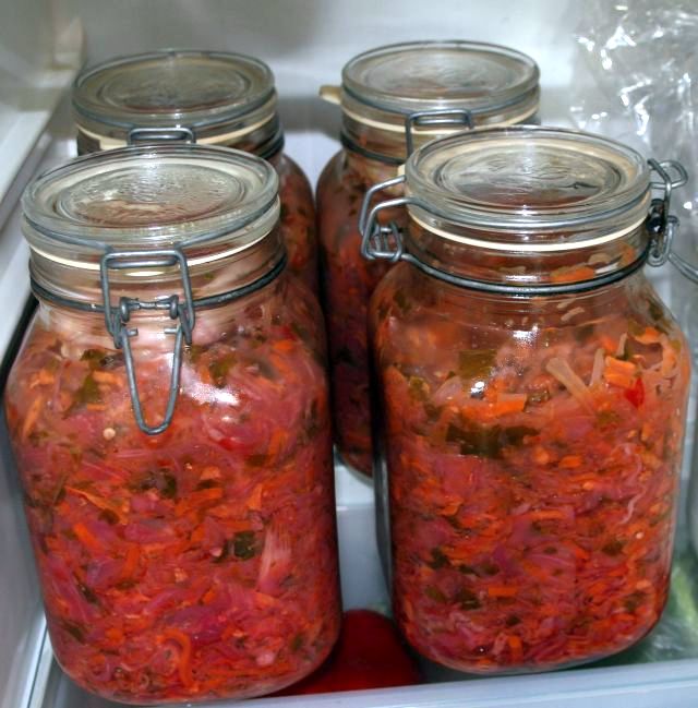 jars stored in fridge